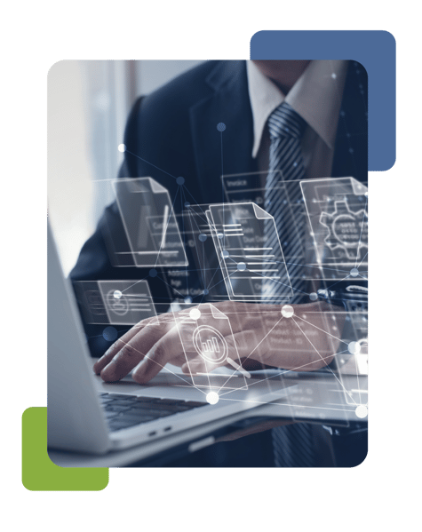 Person typing on a computer Person typing on a computer